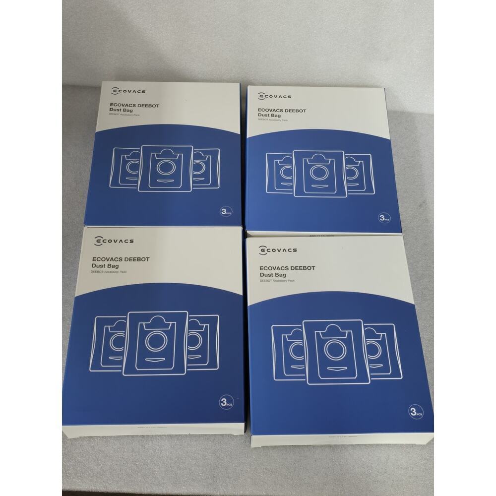 LOT of 4 Boxes ECOVACS Disposable Dust Bag DEEBOT X1 Plus T10 Plus G